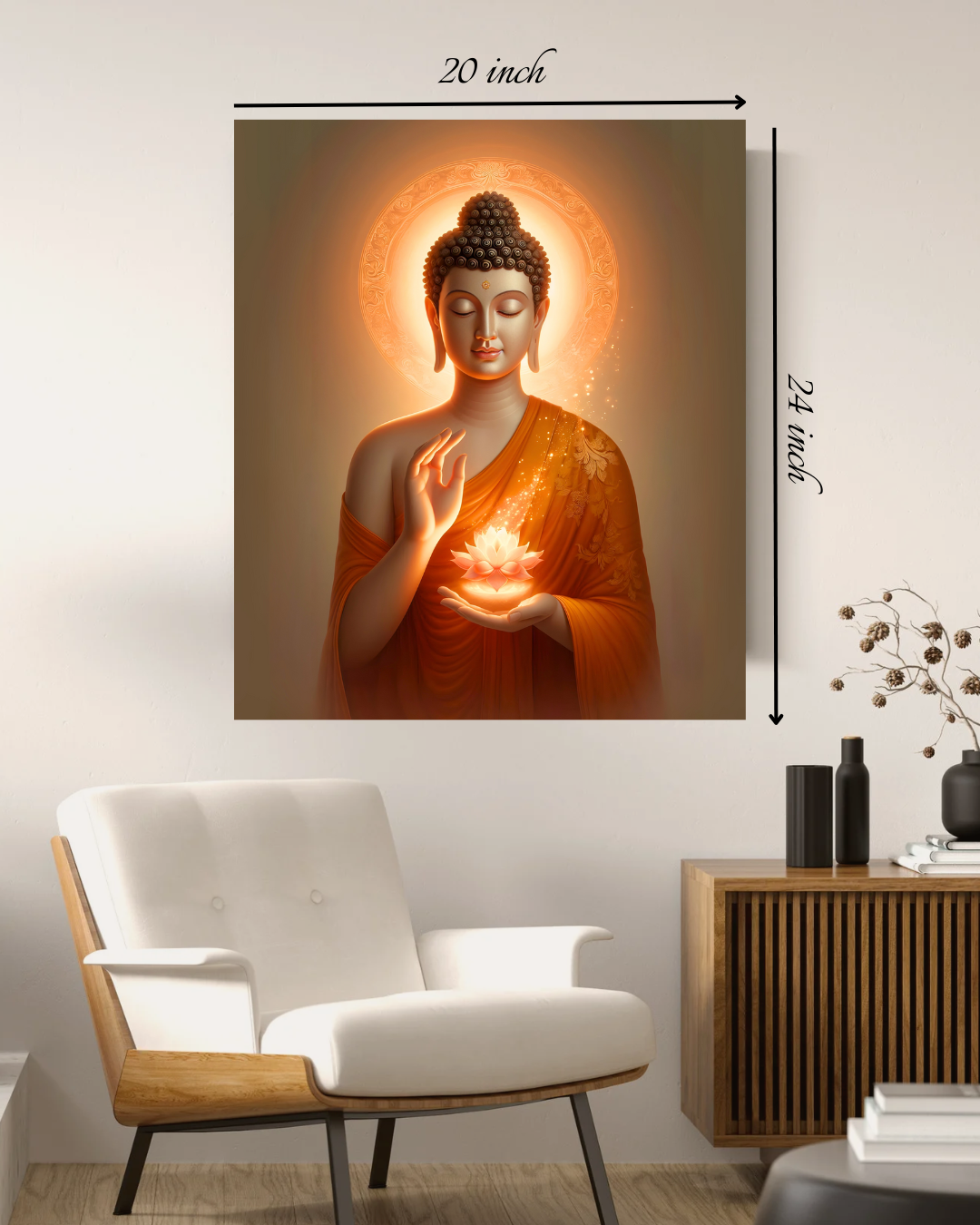 Gautam Budhha Canvas Print – High Quality Hindu God Wall Art