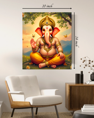 Lord Ganesha Canvas Print – High Quality Hindu God Wall Art