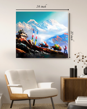"Nepal Himalayan Passage: Sacred Traditions" Canvas Print– High Quality Wall Art