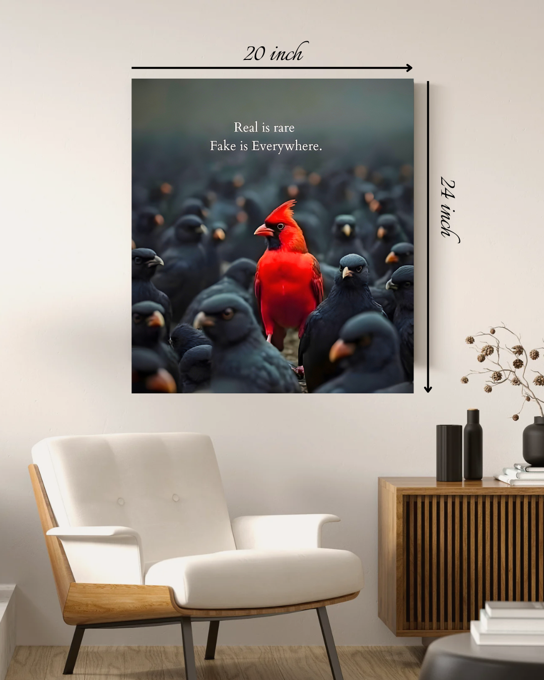 "Real is Rare" Motivational Quote – High Quality Wall Art
