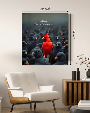 "Real is Rare" Motivational Quote – High Quality Wall Art