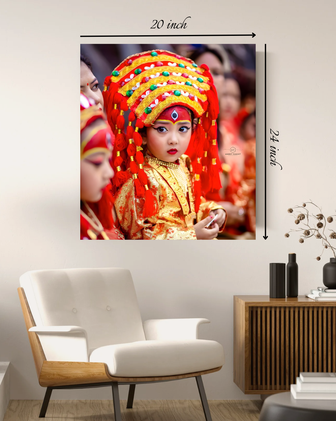 Kumari Canvas Print – High Quality Hindu God Wall Art