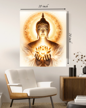 Divine Lord Buddha Canvas Print – High Quality Hindu God Wall Art