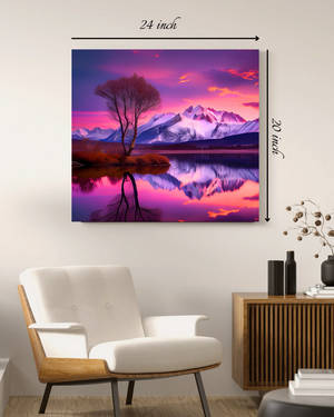 Breathtaking Sunset Mountain Canvas Print – Beautiful Nature Canvas Print