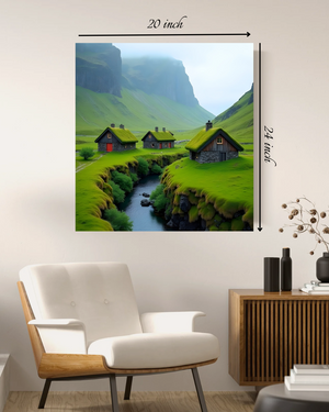 Misty Valley Haven Canvas Print – Beautiful Nature Canvas Print