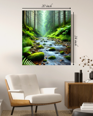 Tranquil Forest Stream Canvas Print – Beautiful Nature Canvas Print