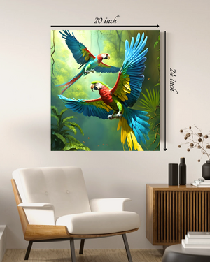 Tropical Parrots Canvas Print Canvas Print – Beautiful Nature Canvas Print