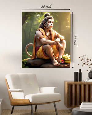 Lord Hanuman Canvas Print – High Quality Hindu God Wall Art
