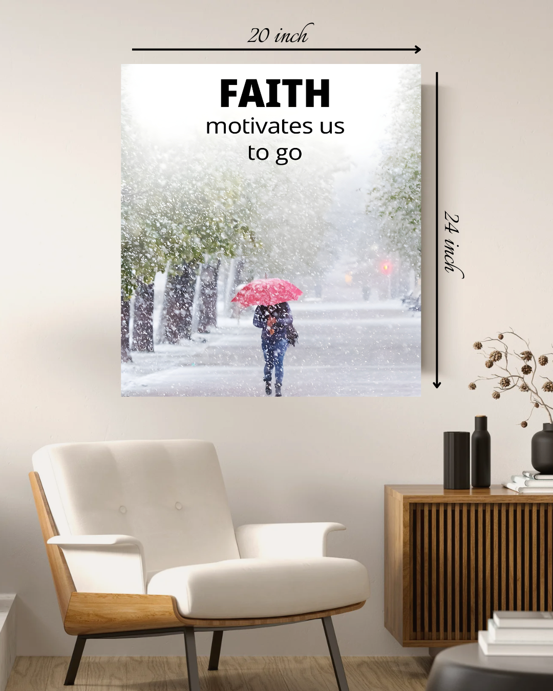 Faith Motivate Us To Go Motivational Quote – High Quality Wall Art