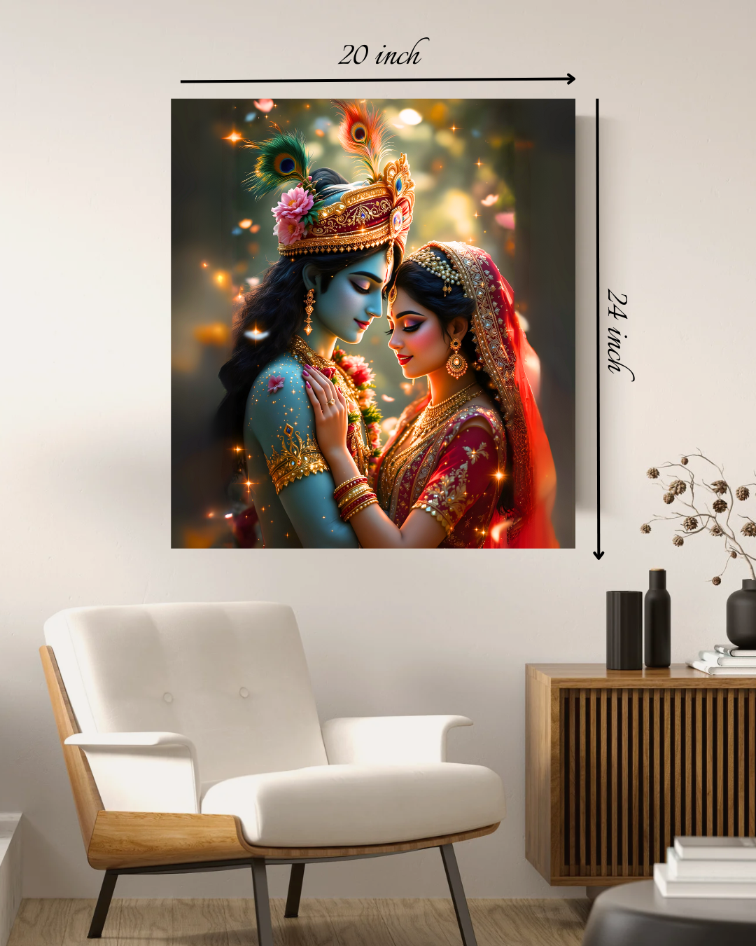 Radha-Krishna Canvas Print – High Quality Hindu God Wall Art