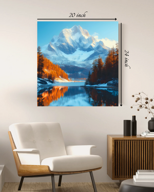 Majestic Snow-Capped Mountain Canvas Print – Beautiful Nature Canvas Print