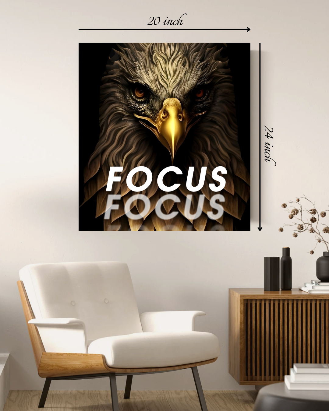 "FOCUS" Motivational Quote – High Quality Wall Art