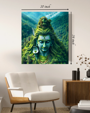 Sacred Shiva Nature Canvas Print – High Quality Hindu God Wall Art