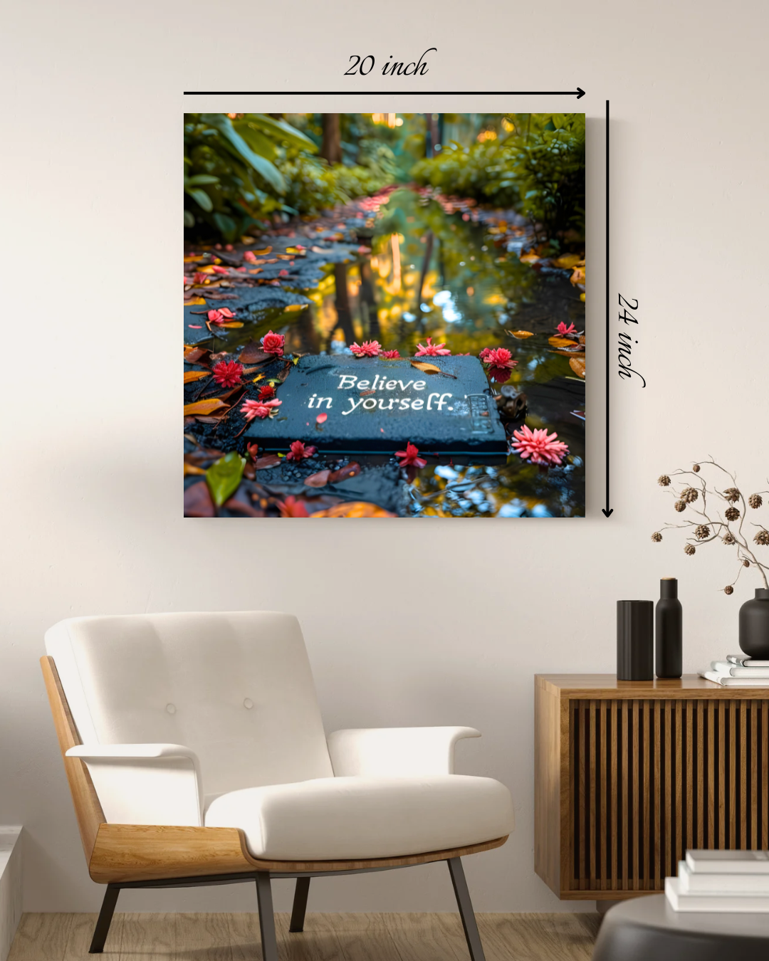 "Believe in Yourself" Motivational Quote – High Quality Wall Art