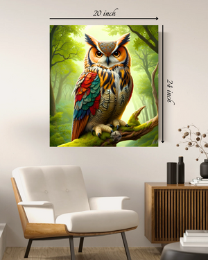 Vibrant Owl Canvas Print – Beautiful Nature Canvas Print