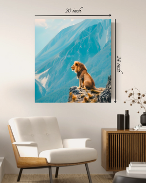Lion on the Edge of the World Canvas Print – Beautiful Nature Canvas Print