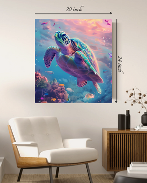 Underwater Sea Turtle Canvas Print – Beautiful Nature Canvas Print