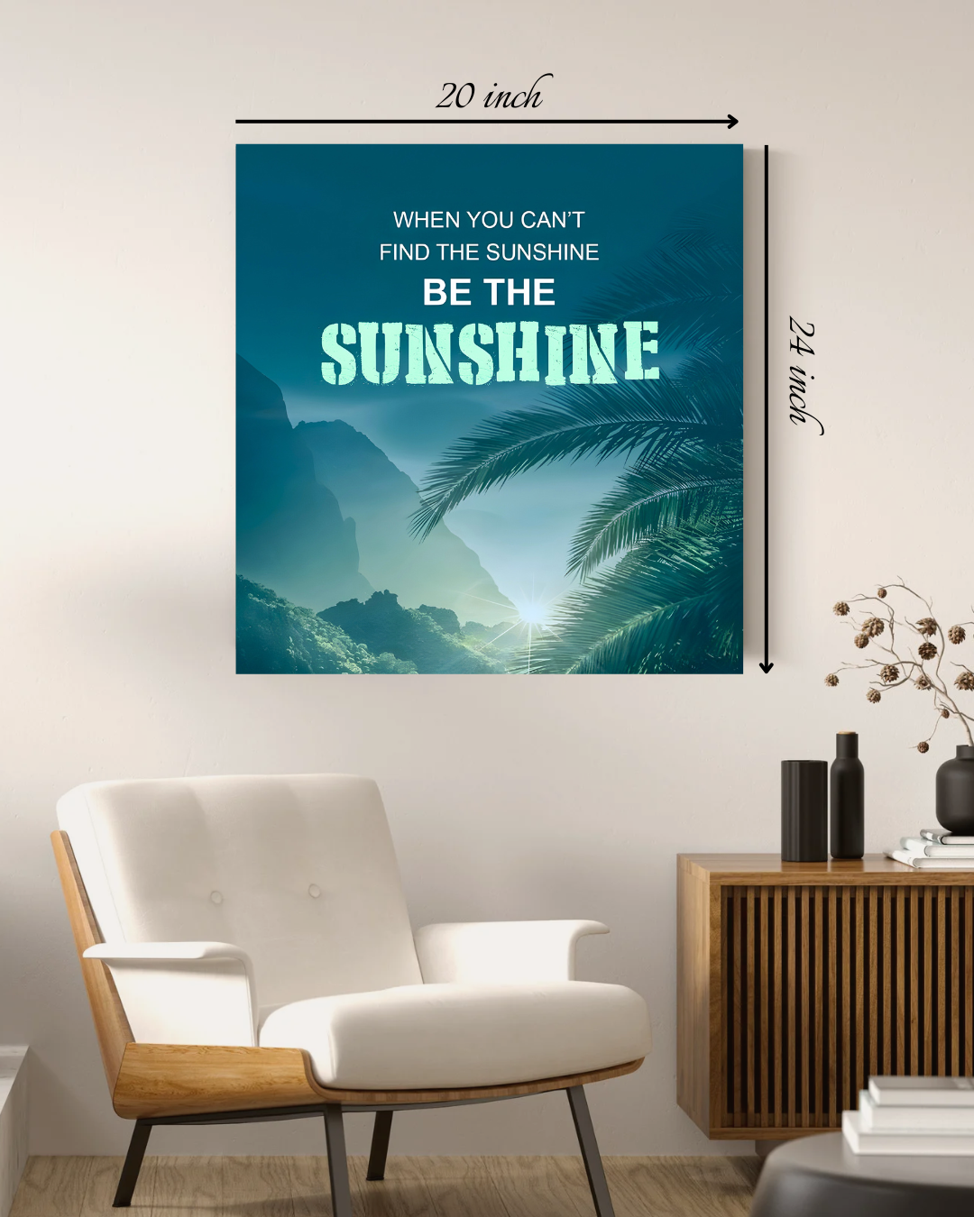 "Be the Sunshine" Motivational Quote – High Quality Wall Art