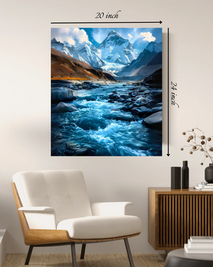 Stream with flowing water Canvas Print – Beautiful Nature Canvas Print