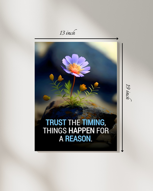 "Trust the Timing" Motivational Quote – High Quality Wall Art