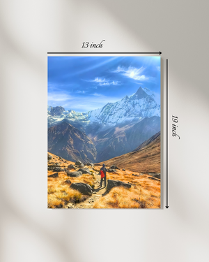 "Annapurna Base Camp Trek: Himalayan Serenity" Canvas Print - High Quality Wall Art