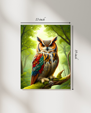Vibrant Owl Canvas Print – Beautiful Nature Canvas Print