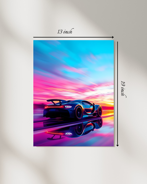 "Sunset Speedster" Canvas Print – High Quality Canvas Print