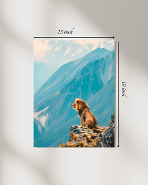 Lion on the Edge of the World Canvas Print – Beautiful Nature Canvas Print