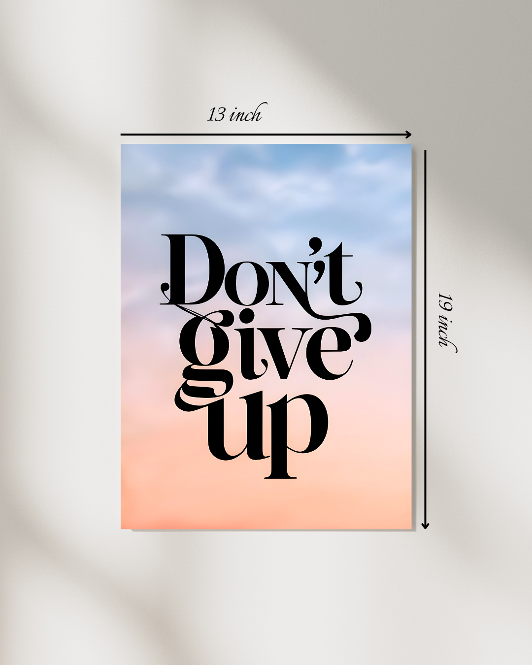 "Don't Give Up: Sunset" Motivational Quote Canvas Print – High Quality Wall Art