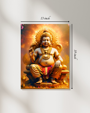 Lord Kuber Canvas Print – High Quality Hindu God Wall Art
