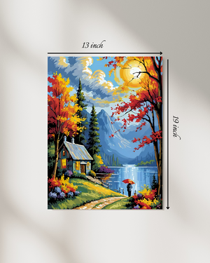 Serene Autumn Landscape Canvas Print – Beautiful Nature Canvas Print