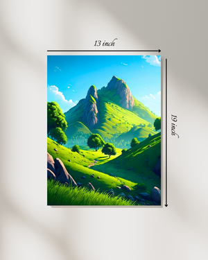 Green Hills Landscape Canvas Print – Beautiful Nature Canvas Print