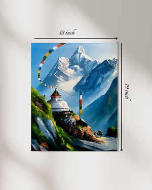 Nepal Mountain Scenery Canvas Print – Beautiful Nature Canvas Print
