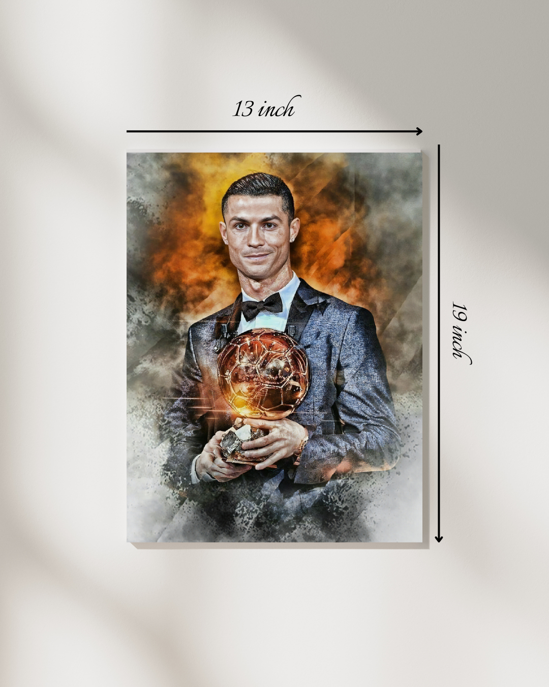 Cristiano Ronaldo Winning Ballon d'Or Canvas Print – High Quality Wall Art