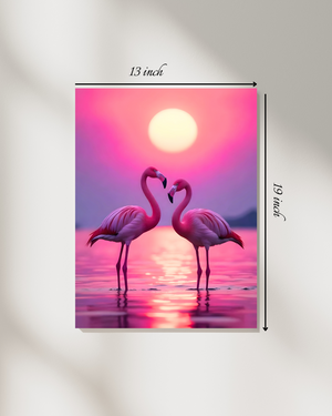 Flamingo Sunset Serenade Canvas Print – Beautiful Nature Canvas Print
