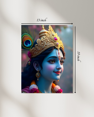 Shri Krishna Canvas Print – High Quality Hindu God Wall Art
