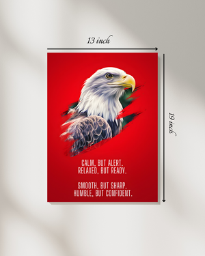 "Eagle Wisdom: Motivational Spirit" Motivational Quote Canvas Print – High Quality Wall Art