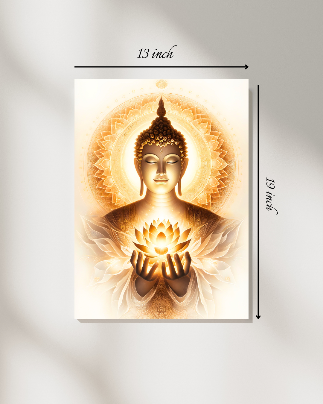 Divine Lord Buddha Canvas Print – High Quality Hindu God Wall Art