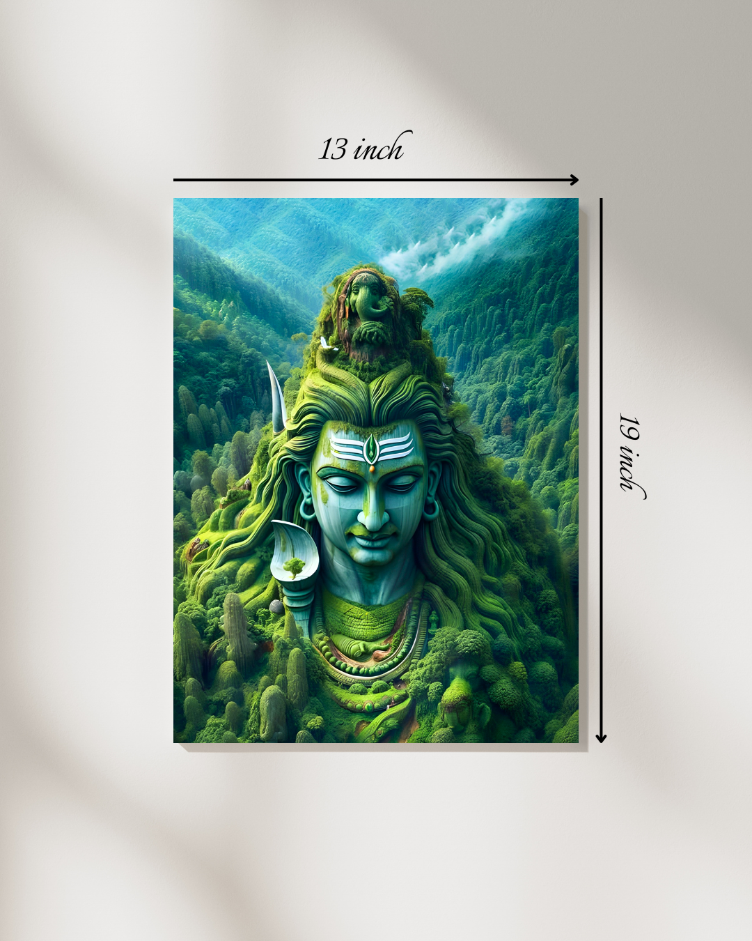 Sacred Shiva Nature Canvas Print – High Quality Hindu God Wall Art