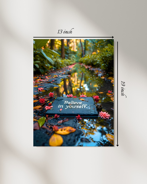 "Believe in Yourself" Motivational Quote – High Quality Wall Art