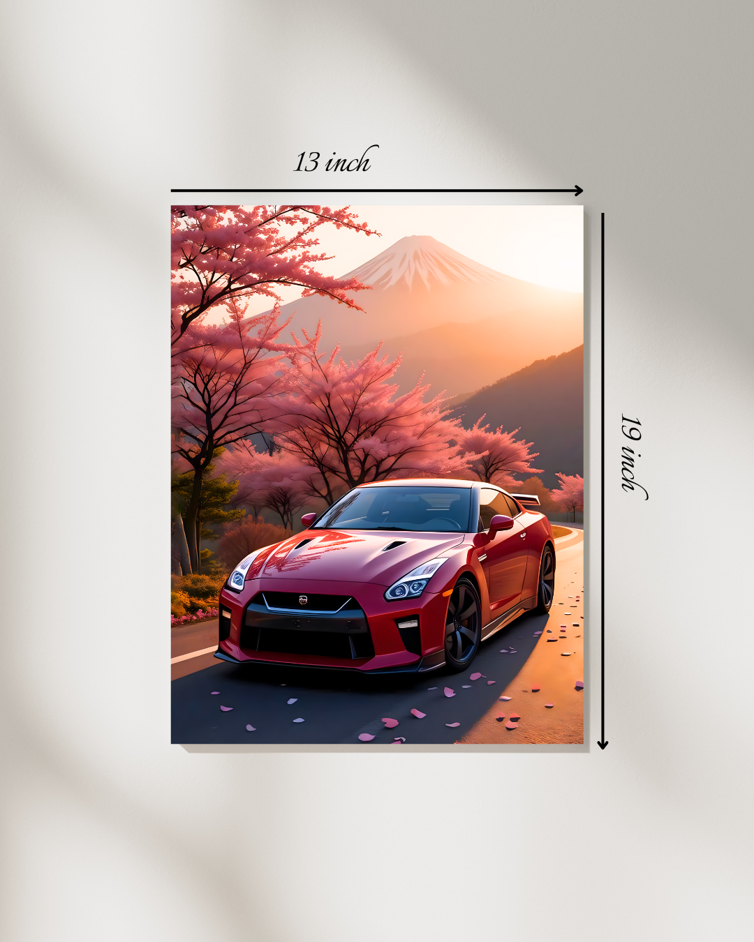 Car in Cherry Blossom Canvas Print – High Quality Canvas Print