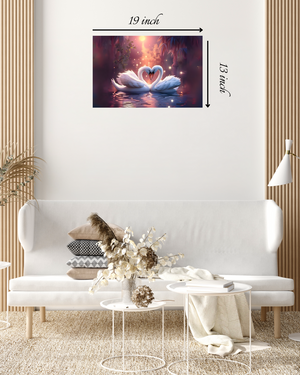 Enchanted Swans Canvas Print – Beautiful Nature Canvas Print