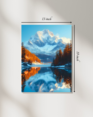 Majestic Snow-Capped Mountain Canvas Print – Beautiful Nature Canvas Print