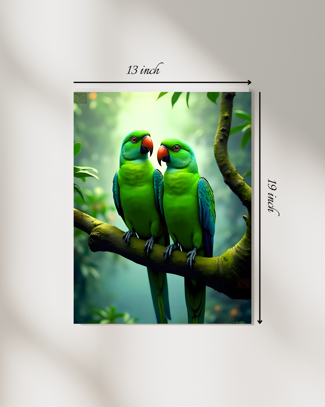 Parrot Couple Canvas Print – Beautiful Parrot Canvas Print
