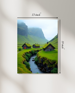 Misty Valley Haven Canvas Print – Beautiful Nature Canvas Print