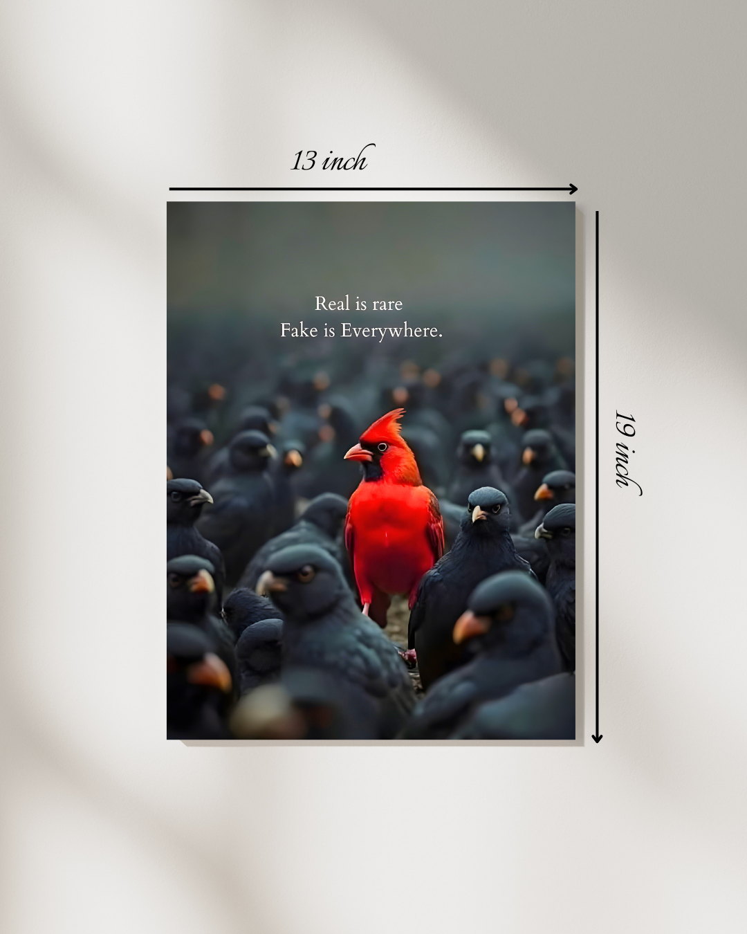 "Real is Rare" Motivational Quote – High Quality Wall Art