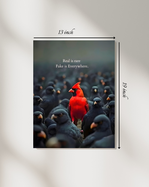 "Real is Rare" Motivational Quote – High Quality Wall Art