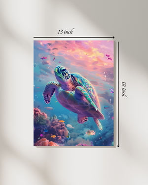Underwater Sea Turtle Canvas Print – Beautiful Nature Canvas Print