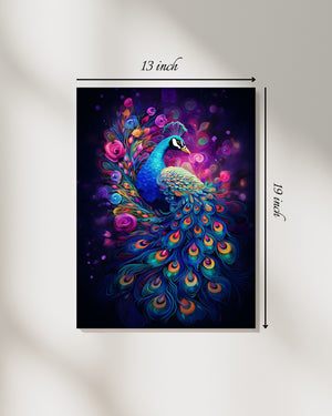 Abstract Peacock Canvas Print – Beautiful Peacock Canvas Print