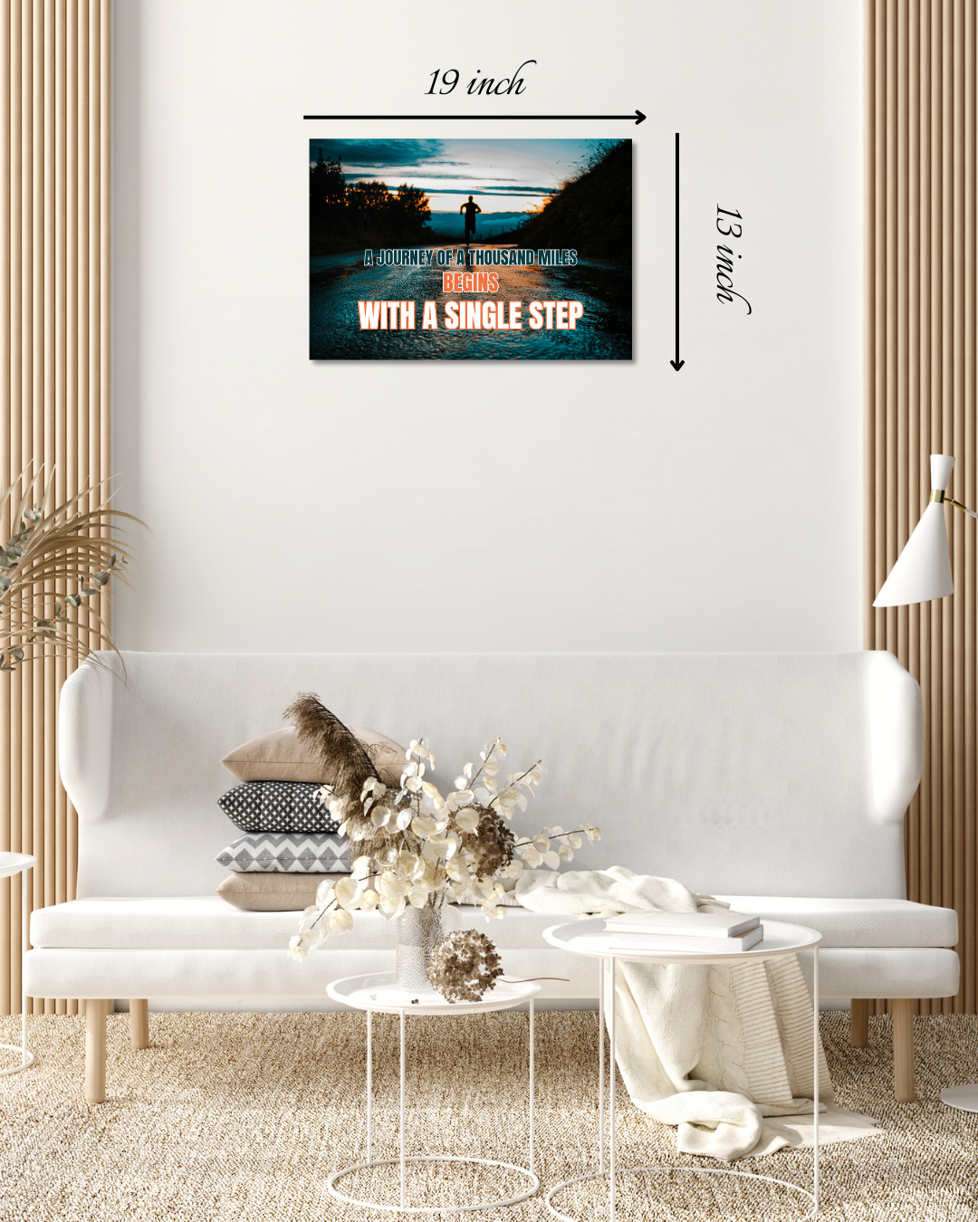Journey Of A Thousand Miles Motivational Quote – High Quality Wall Art